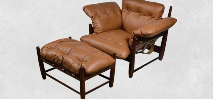 Poltrona Mole com banqueta mole – Sérgio Rodrigues